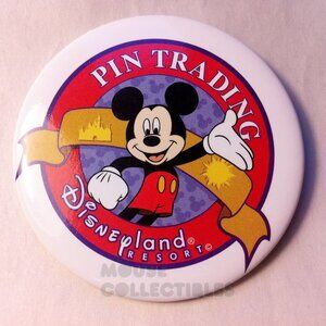 Vintage Disney Parks Pin Trading Mickey Mouse Button Disneyland Cast Member